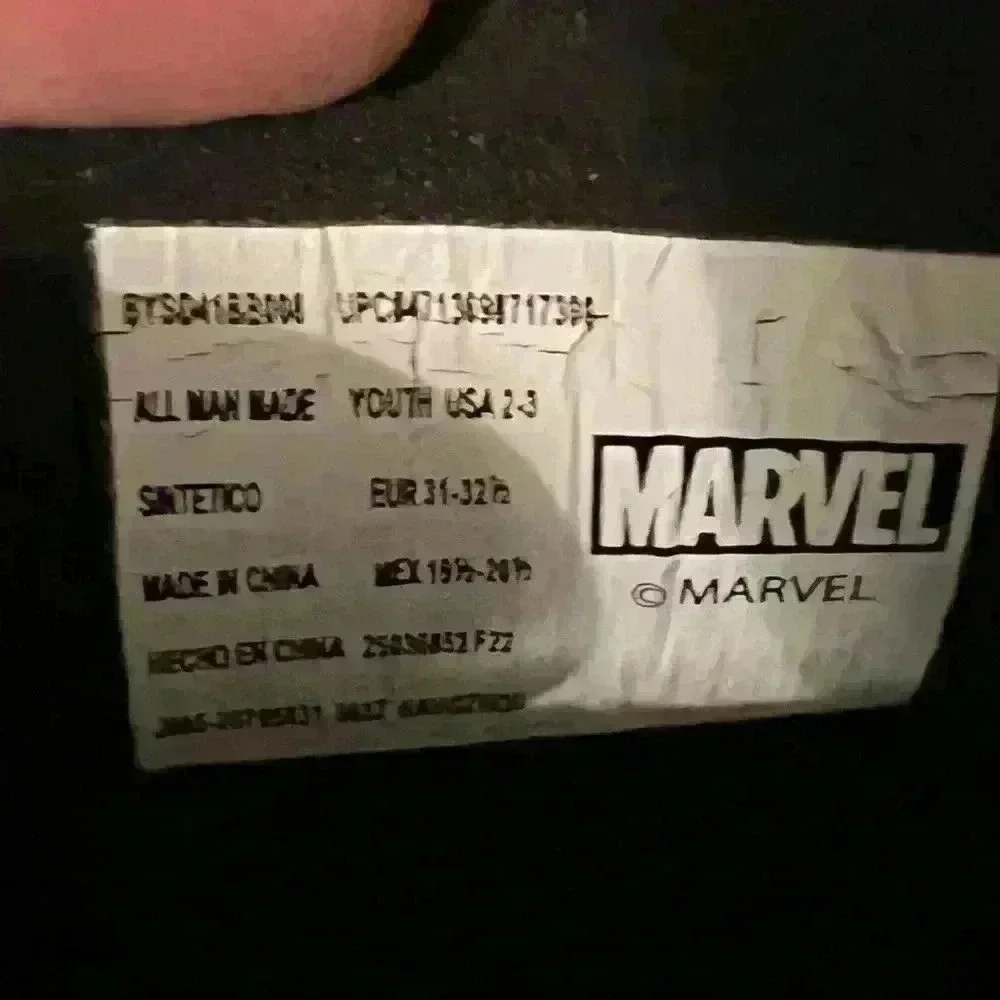 Marvel Spiderman rain boots size 2-3